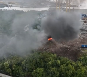 Dois incêndios provocam sustos em Guarujá e Santos