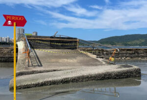 Passarela do Canal 5 é interditada para obras de prolongamento