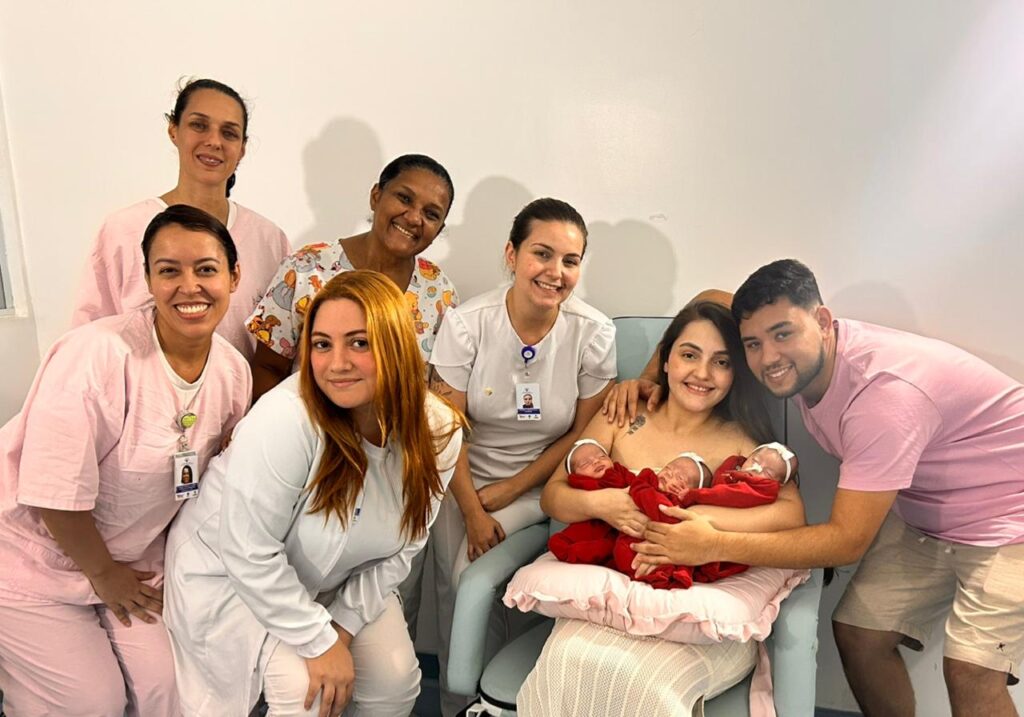 Trigêmeas nascem no Hospital de Cubatão e encantam