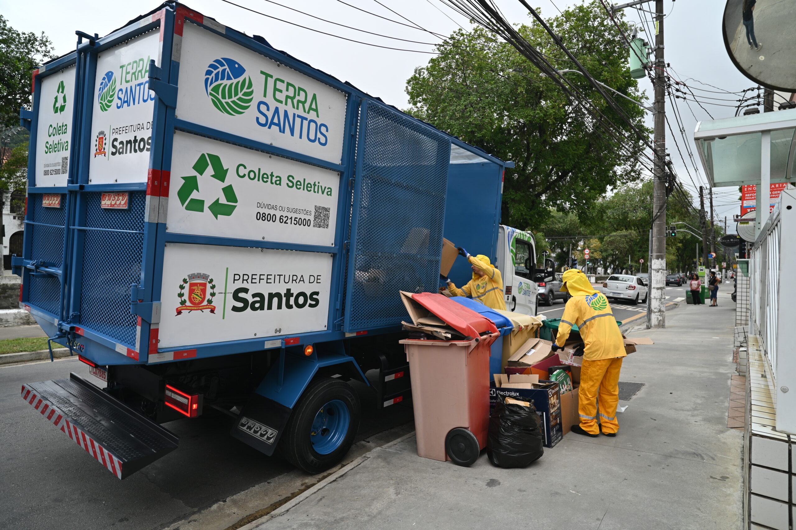 Coleta seletiva chega à Área Continental de Santos