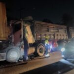 Engavetamento envolve quatro veículos e deixa um ferido na Interligação