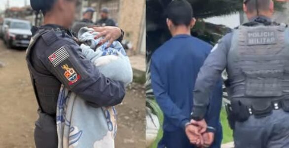 Bebê é resgatado após sequestro e ameaça do pai em Guarujá; VÍDEO