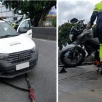 Três pessoas ficam feridas em acidente na Via Expressa Sul