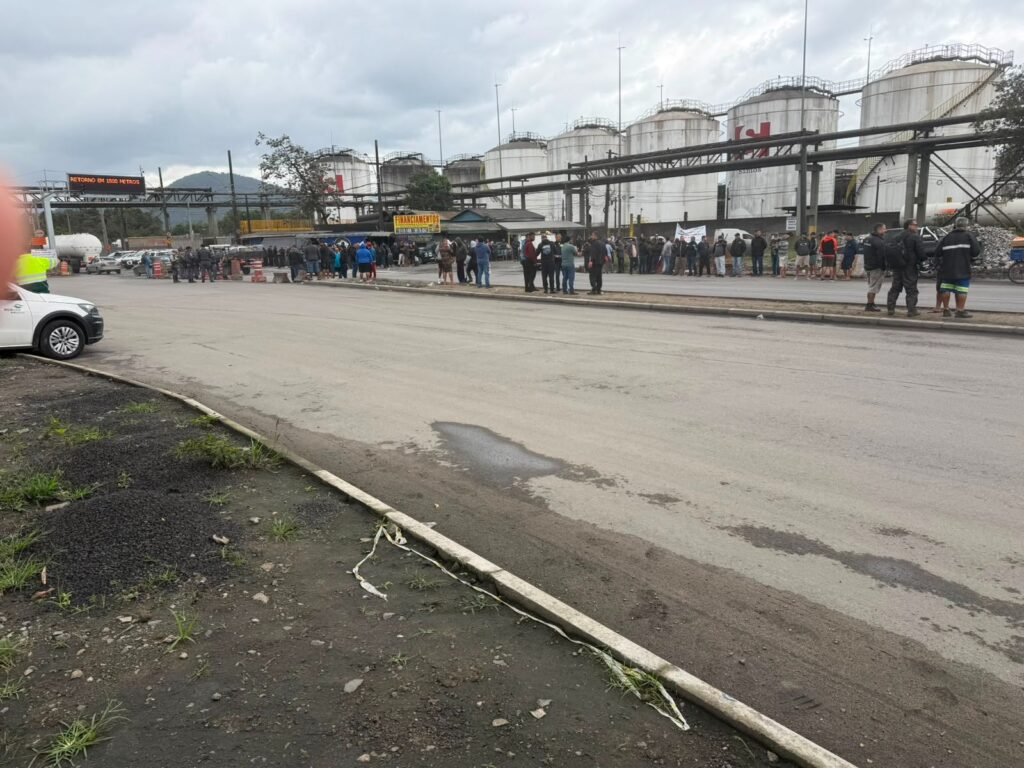 Paralisação de caminhoneiros provoca congestionamento em rodovia da região