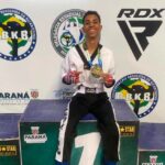 Jovem de São Vicente conquista título brasileiro de kickboxing