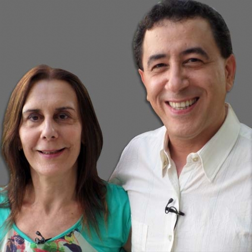 Colunista George Jorge e Marcia Bernardo