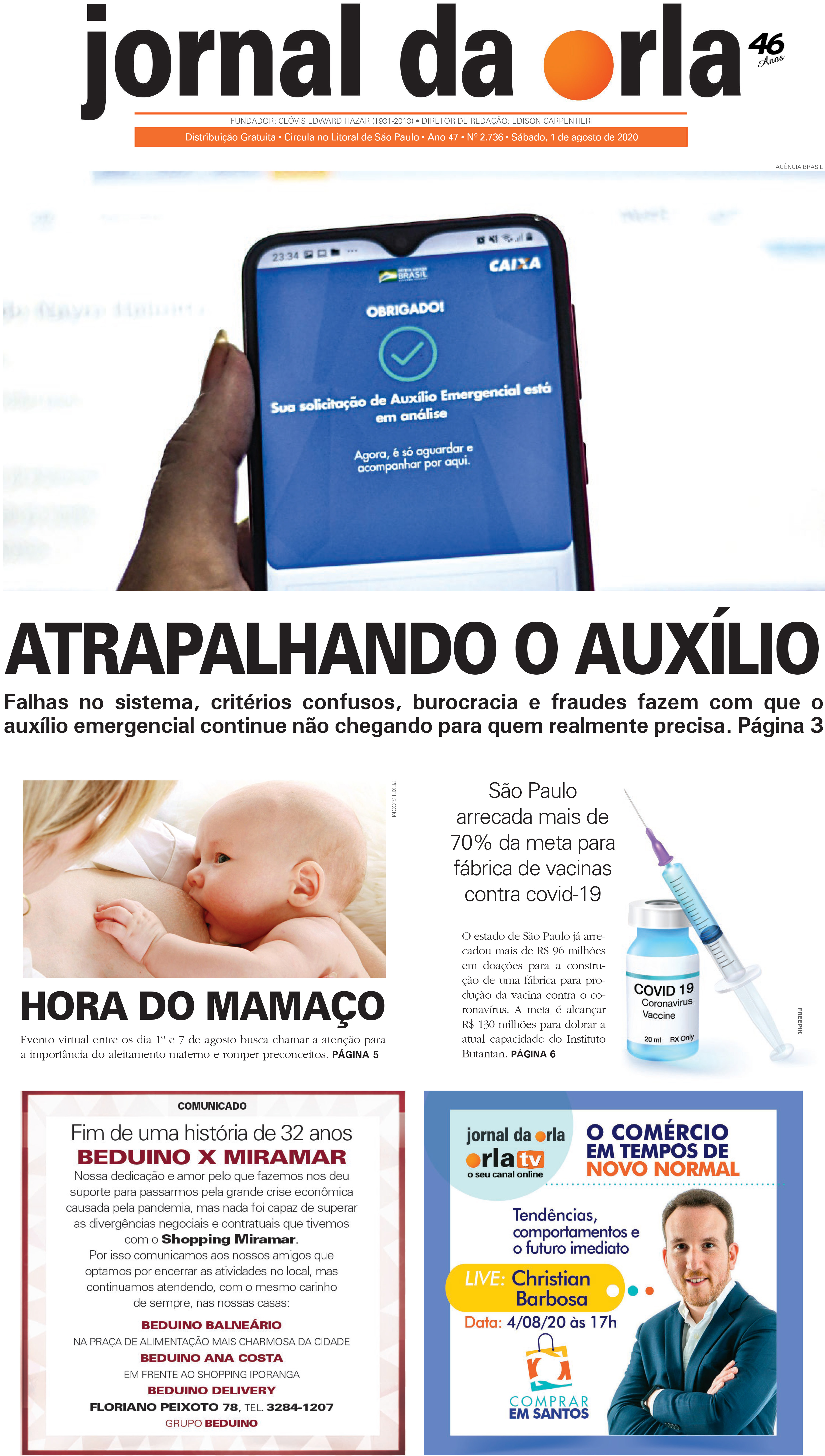 01/08/2020 | Jornal da Orla