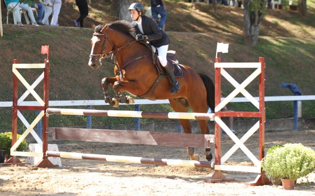 Amazona santista é vice-campeã brasileira de Hipismo