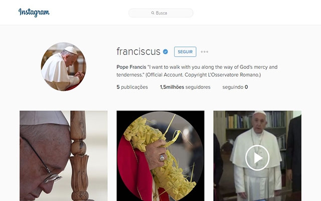 Papa Francisco alcança 1,5 milhão de seguidores no Instagram | Jornal da Orla