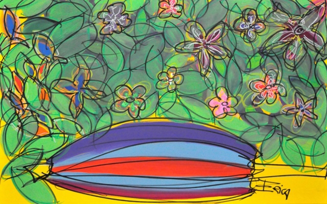 Exposição retrata Santos em desenhos e colagens