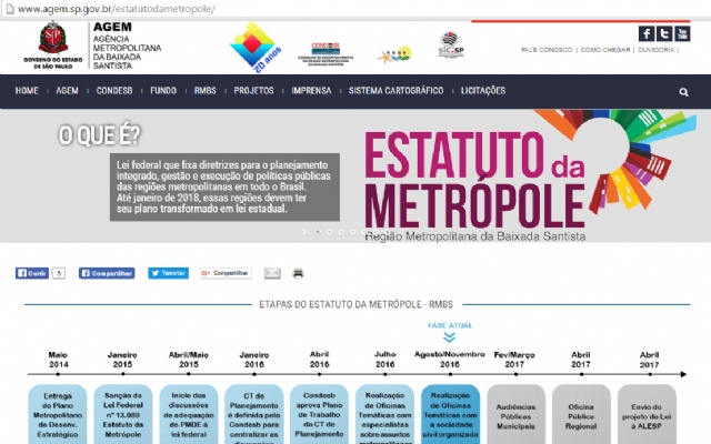 Site permite ao cidadão participar de debate sobre questões metropolitanas