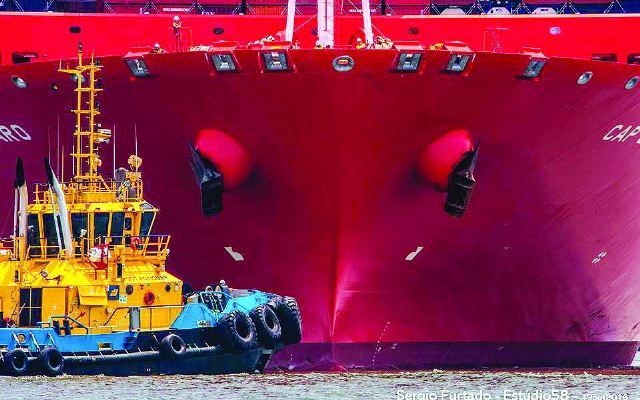 Navios cada vez maiores