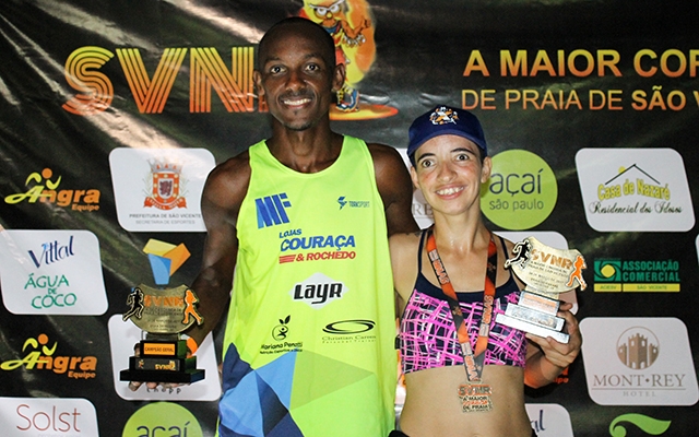 Rodrigo Santana e Jesiane Bezerra vencem a 4ª edição da São Vicente Night Run