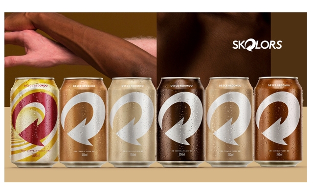 Skol troca cores de latas para simular diversos tons de pele