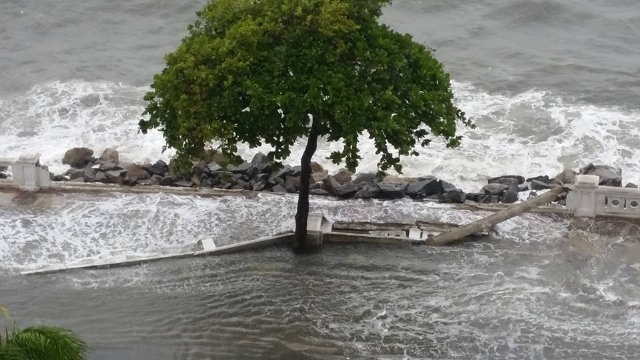 Defesa Civil alerta para ondas moderadas sexta e maré elevada no final de semana