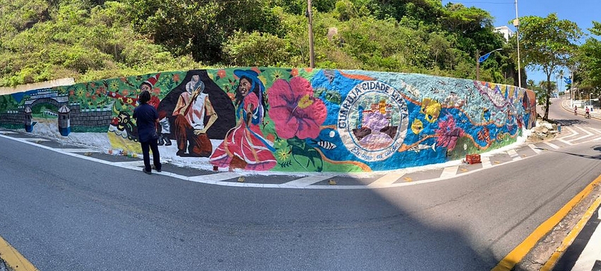 Projeto retrata histórias e belezas de Guarujá por meio do muralismo | Jornal da Orla