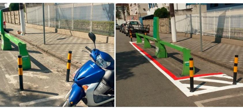 Sinalização em estações do Bike Santos é revitalizada