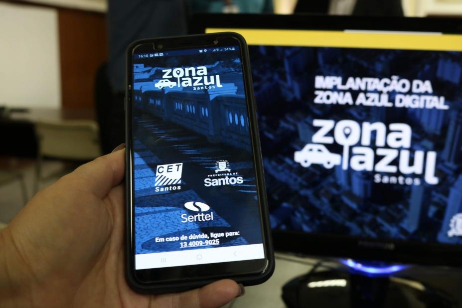 App do estacionamento Zona Azul começa a funcionar em Santos