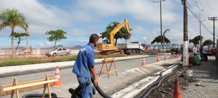 Trecho da Ponta da Praia em Santos está interditado nesta segunda e terça-feira