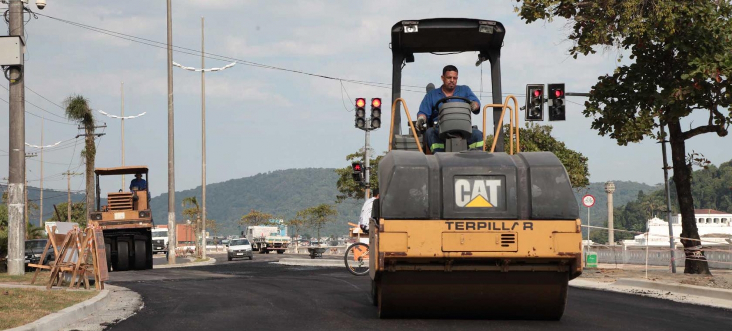Nova Ponta da Praia: trecho de obras na orla está com 70chr37 dos serviços executados