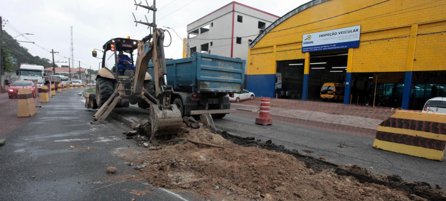 Obra reforça combate às enchentes na Zona Noroeste de Santos