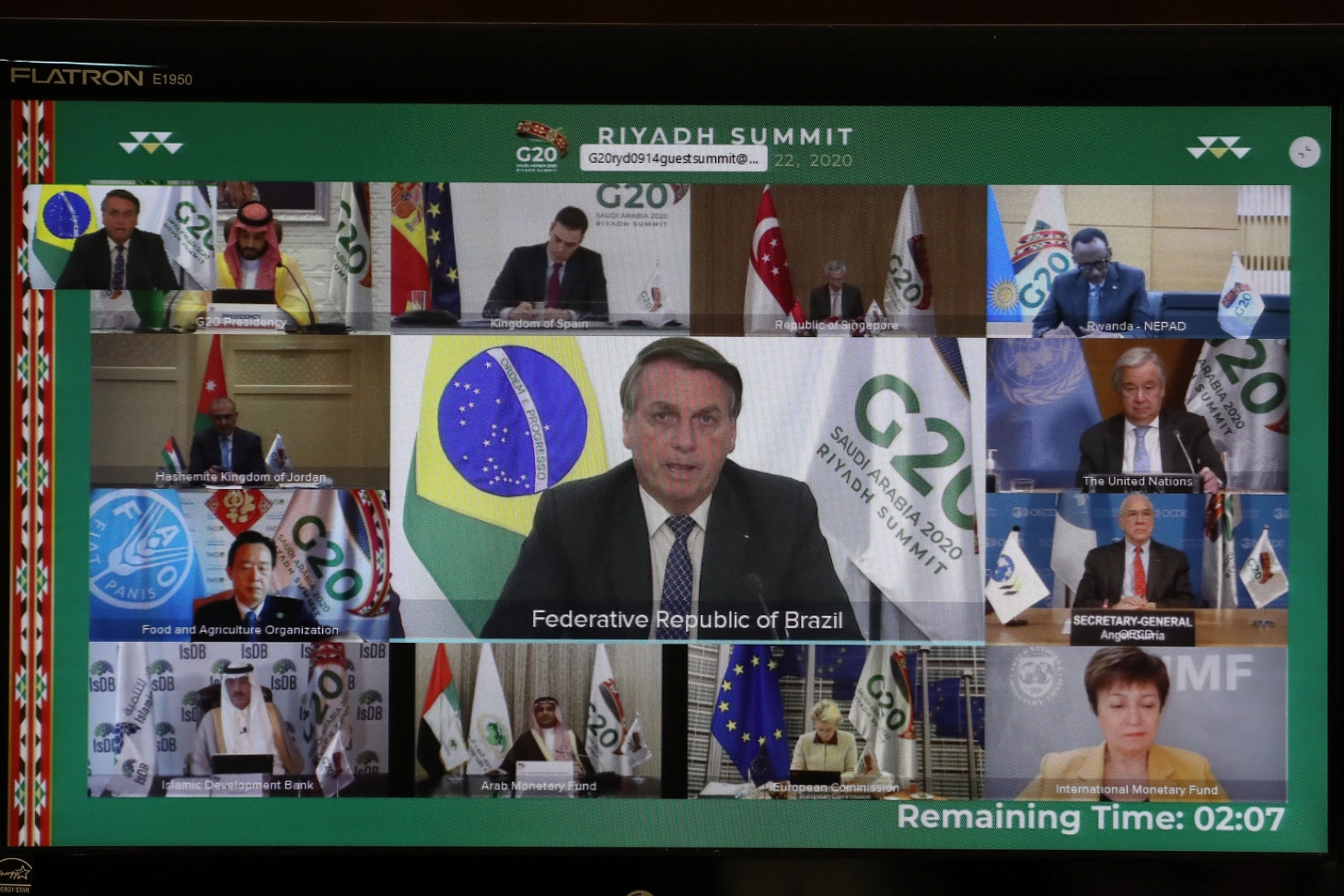 G20 se compromete a garantir acesso global a vacina contra covid-19