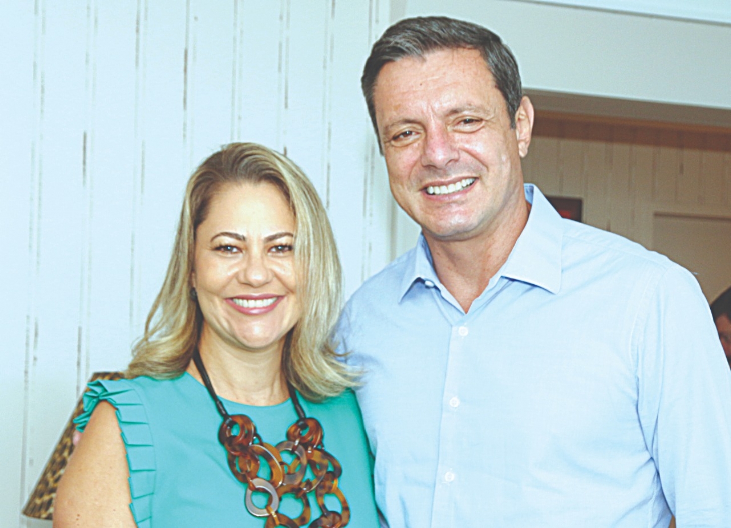 Renata Silveira com o marido Rogério Santos, prefeito eleito de Santos | Jornal da Orla