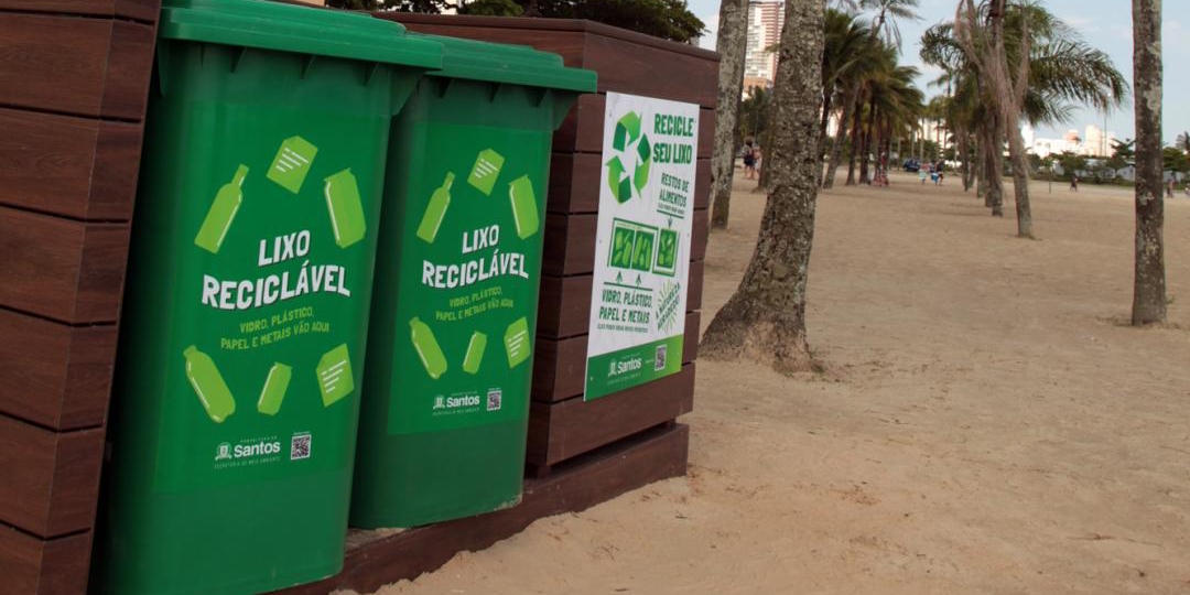 Praia de Santos vai ganhar 20 conjuntos de contentores de lixo | Jornal da Orla