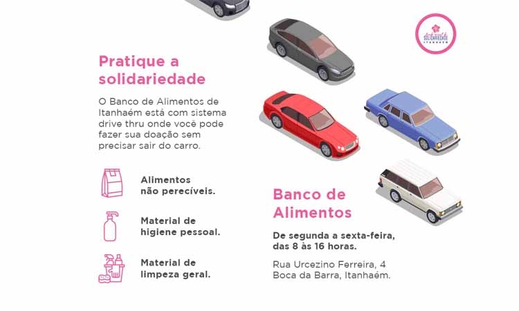 Itanhaém adota esquema drive-thru para receber doações às famílias vulneráveis