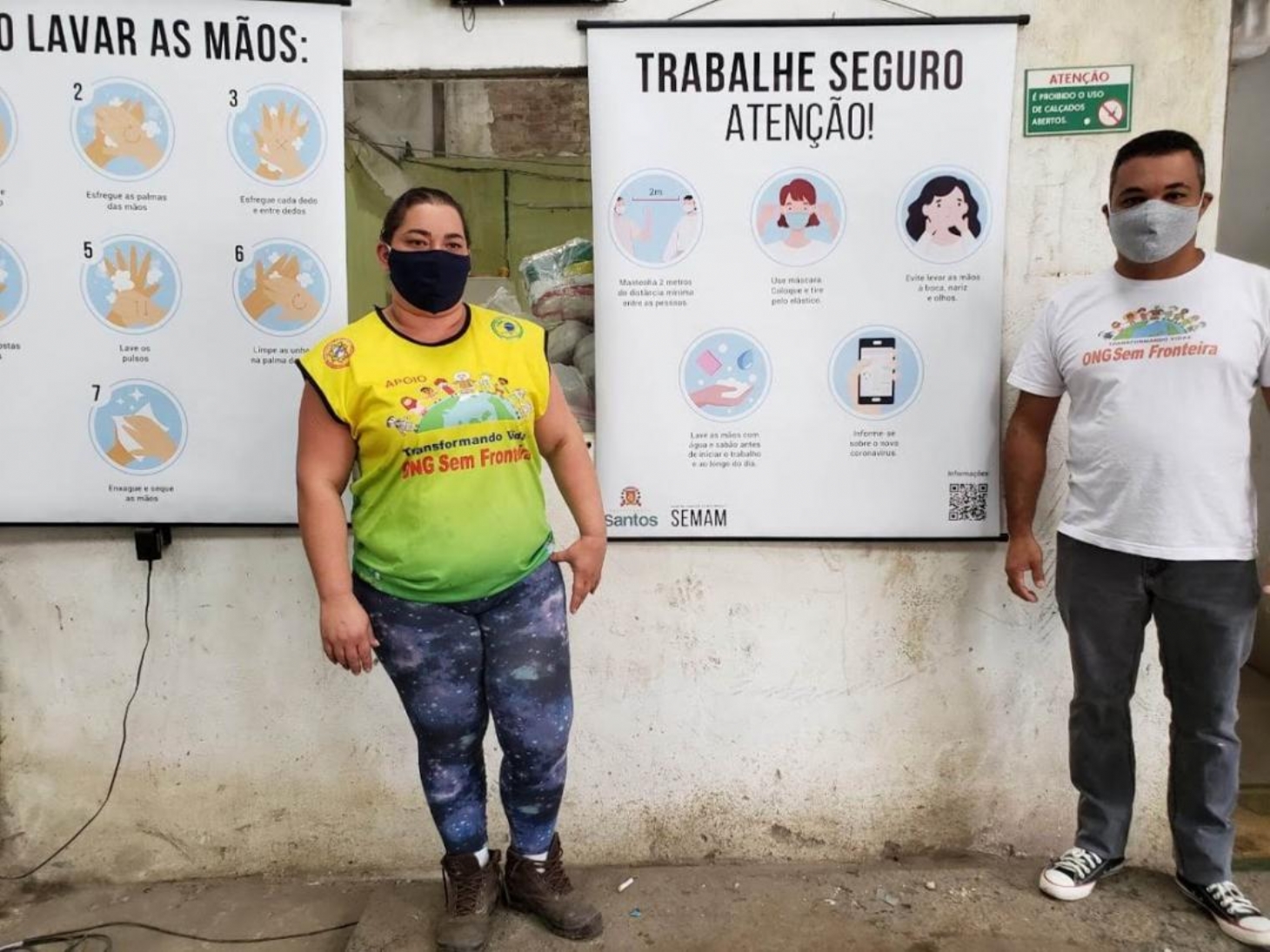 Cooperativas de materiais recicláveis de Santos recebem máscaras de proteção