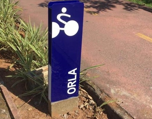 Ciclovia da orla ganha identificação visual