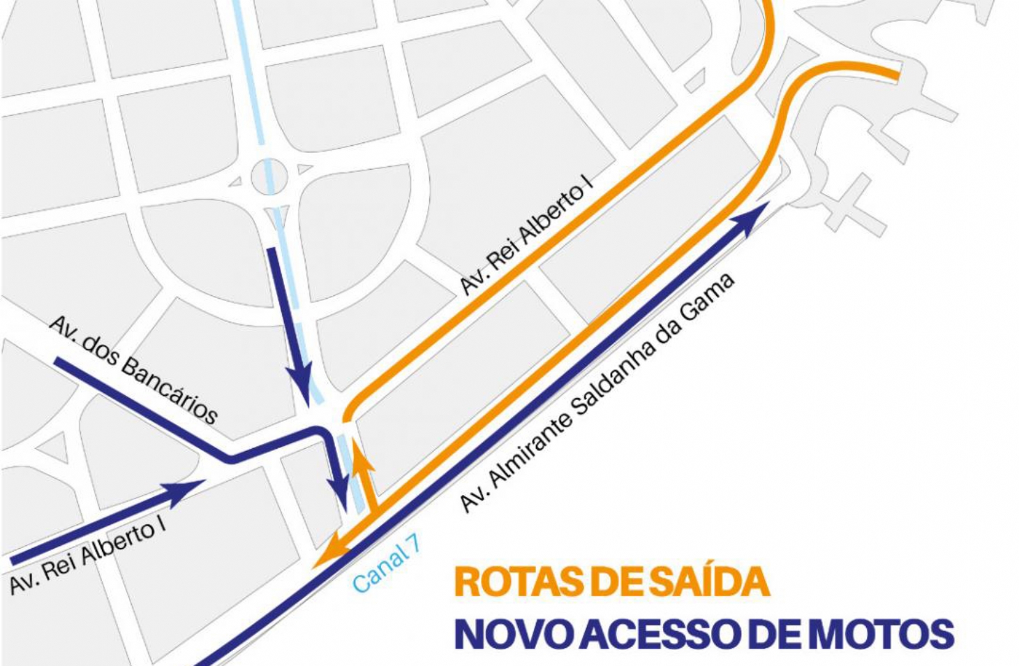 Motos acessarão a balsa pela avenida da praia a partir de terça-feira