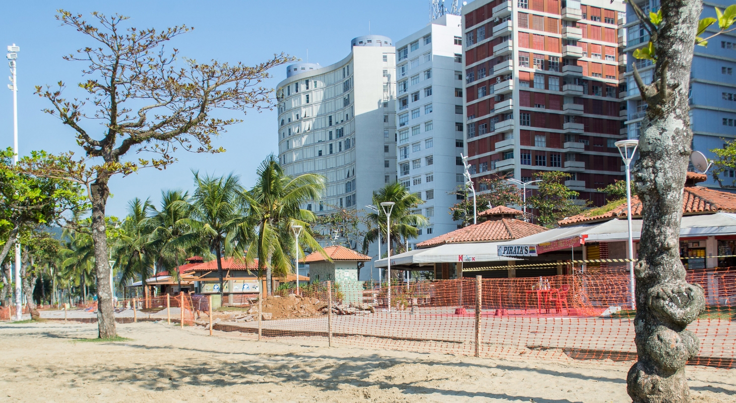 Praia do Itararé ganha reforma no calçadão | Jornal da Orla