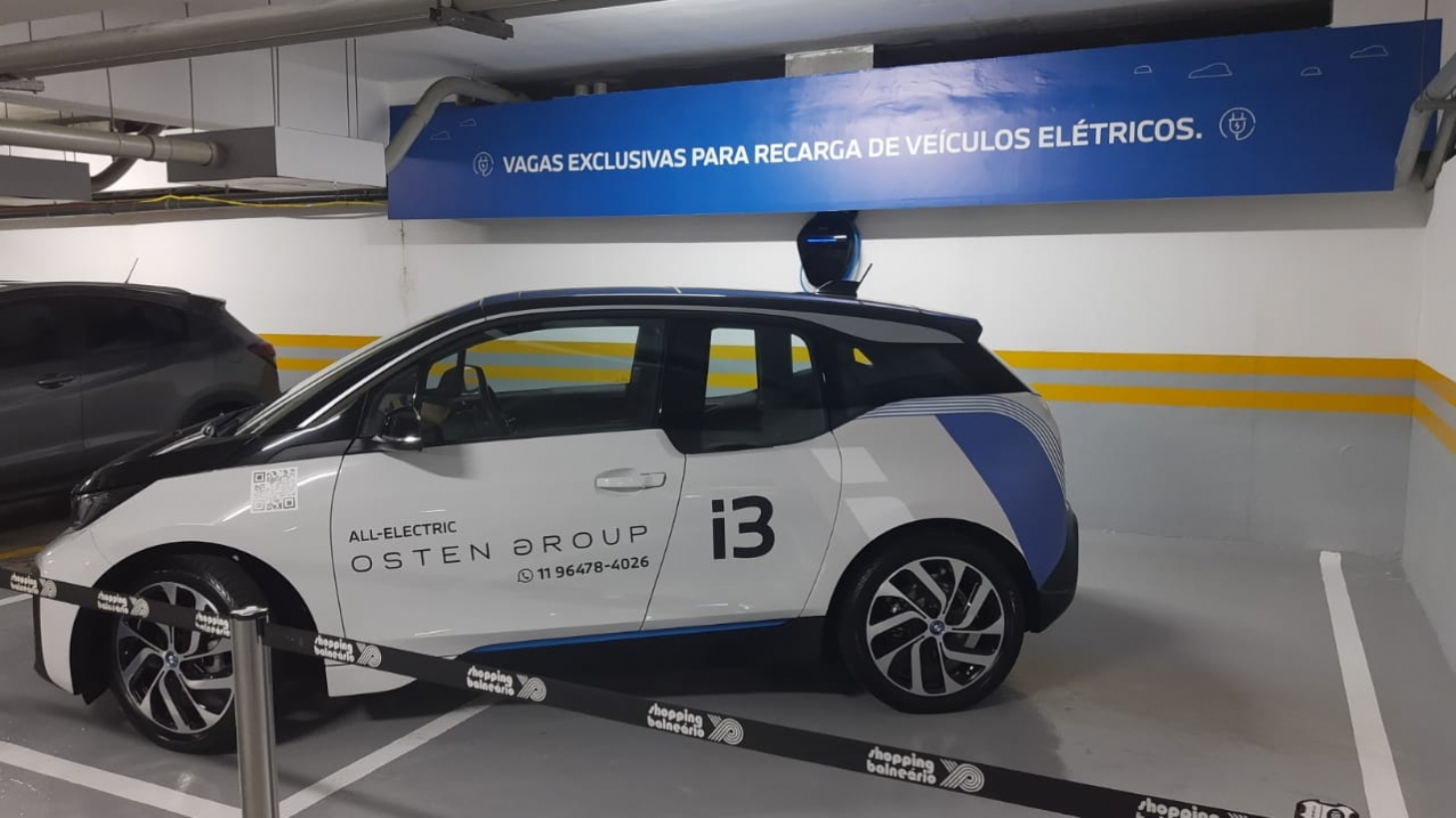 Shopping Parque Balneário oferece estação para recarga de carro elétrico