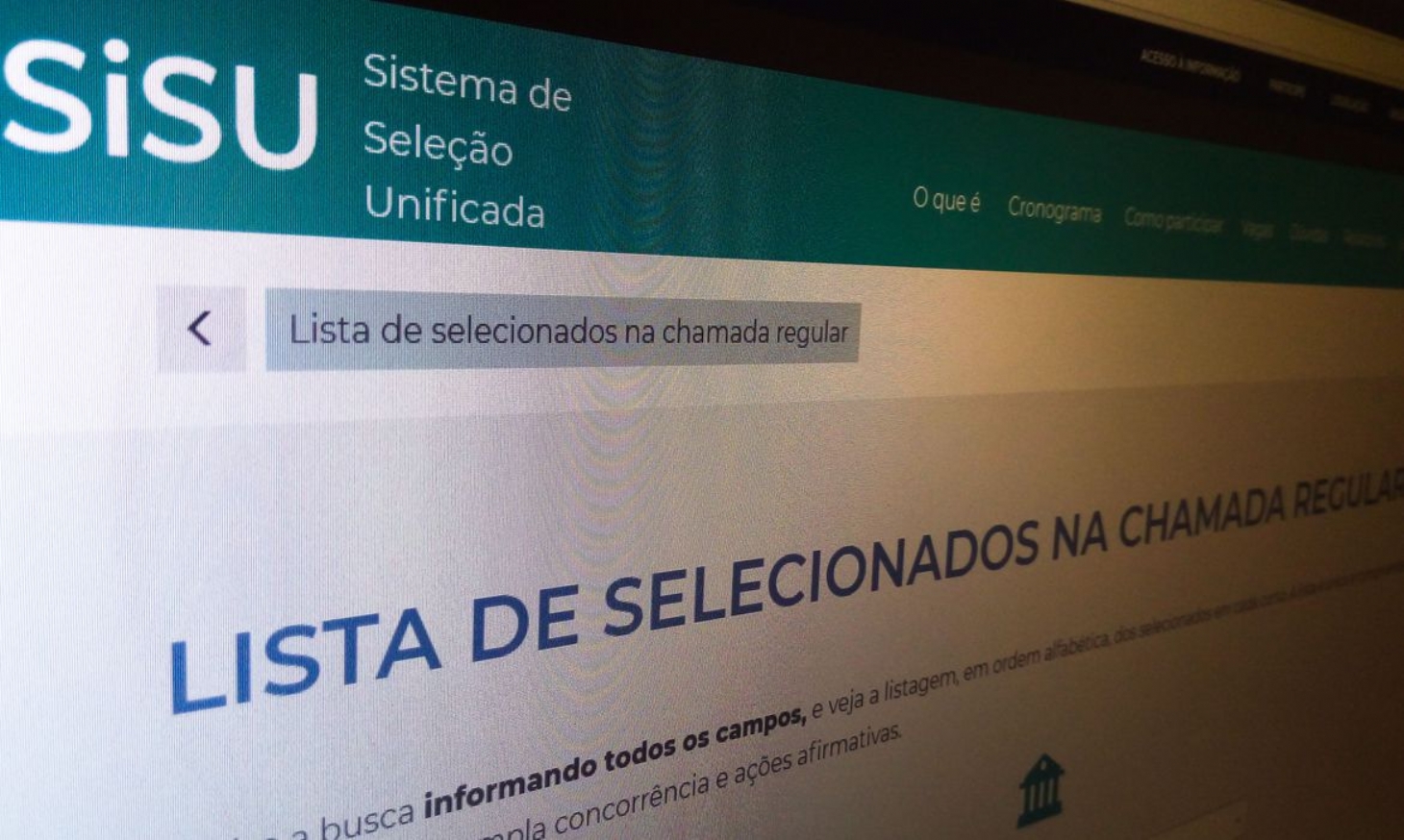 Sisu: Começa o prazo para matrículas em chamada única