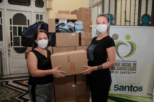 Fundo Social de Santos recebe doação de 100 mil máscaras | Jornal da Orla