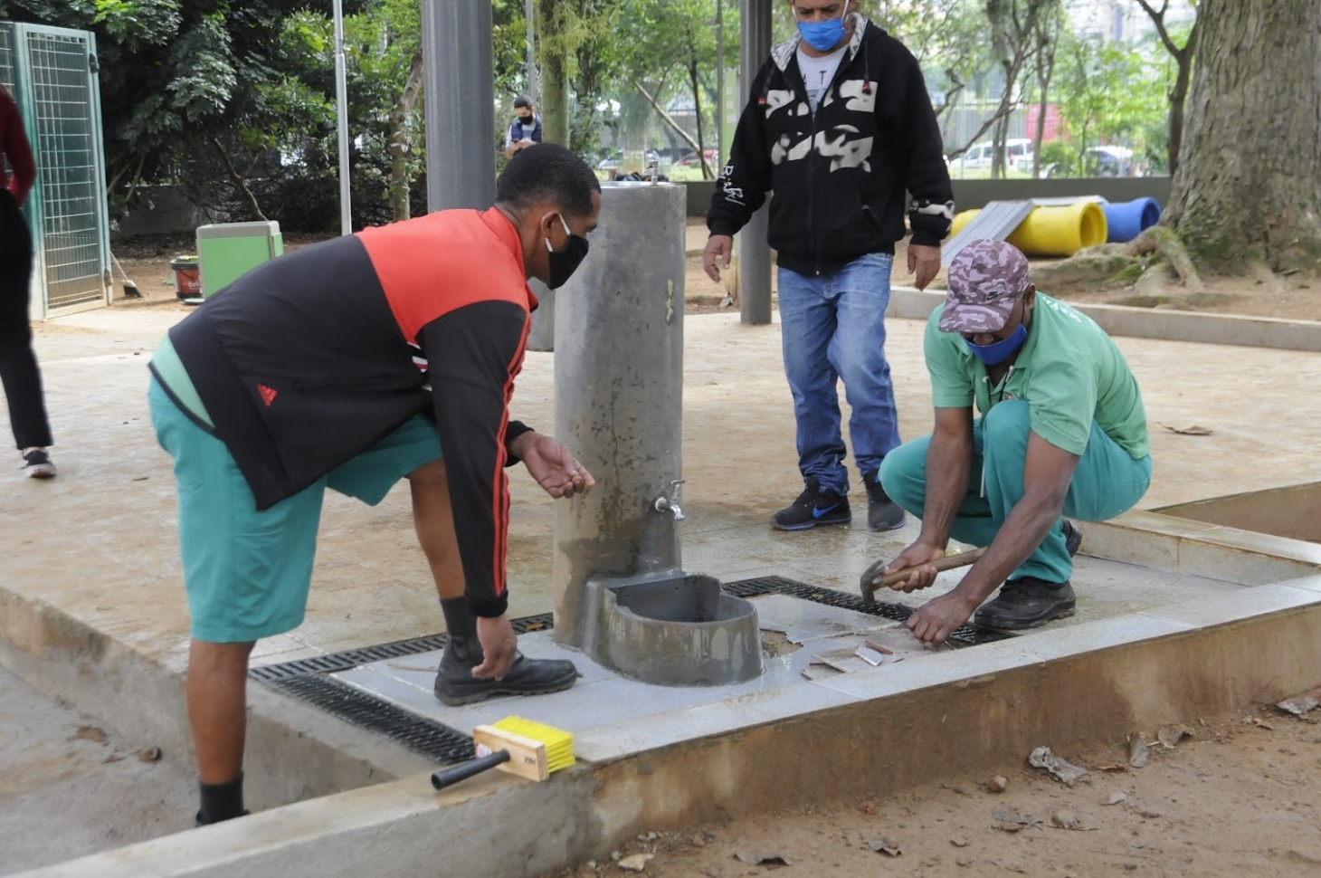 Praça dos Cães em Santos recebe reparos | Jornal da Orla