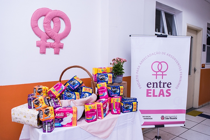 Projeto arrecada absorventes femininos em São Vicente